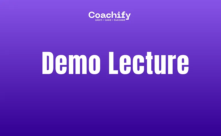 Free Demo Lecture